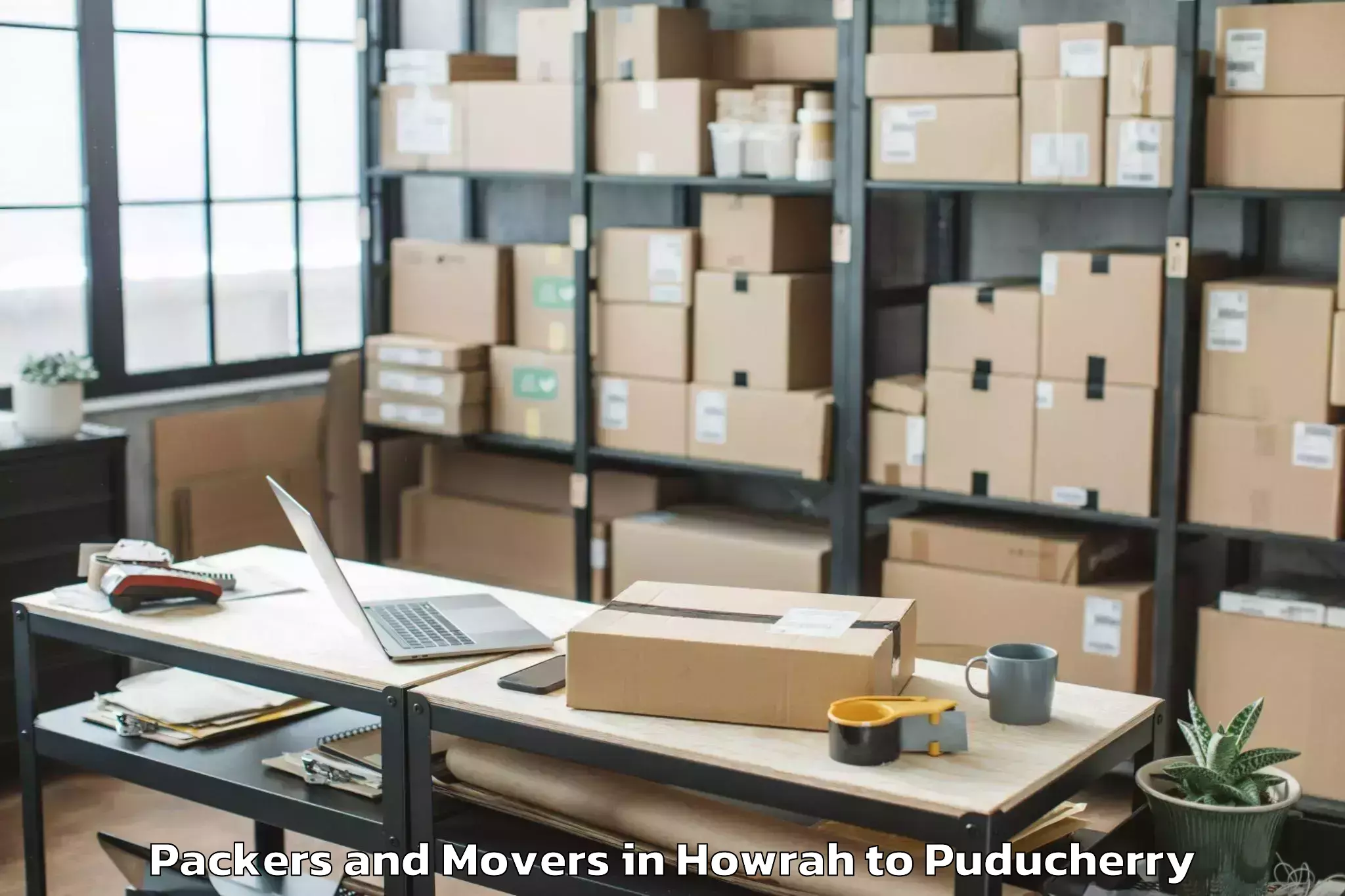 Top Howrah to Pondicherry University Puduche Packers And Movers Available